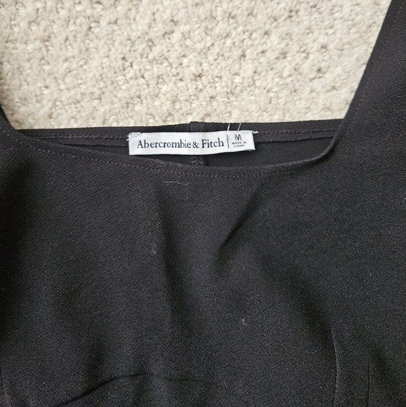 Aberceombie & Fitch Black Long Sleeve Crop Corset Top Square Neck - Picture 5 of 8